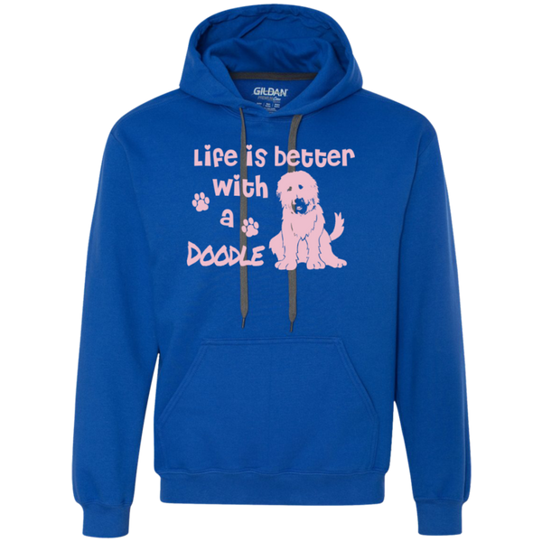 Life Is Better With A Doodle (Pink) - Heavyweight Fleece Sweatshirt