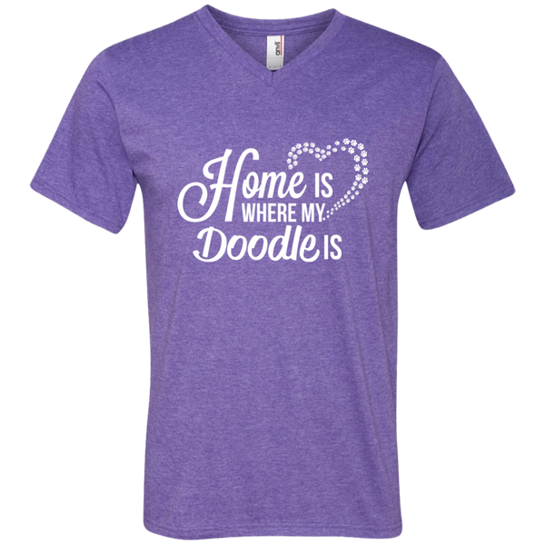 Home Is Where My Doodle Is - Men's V-Neck T-Shirt