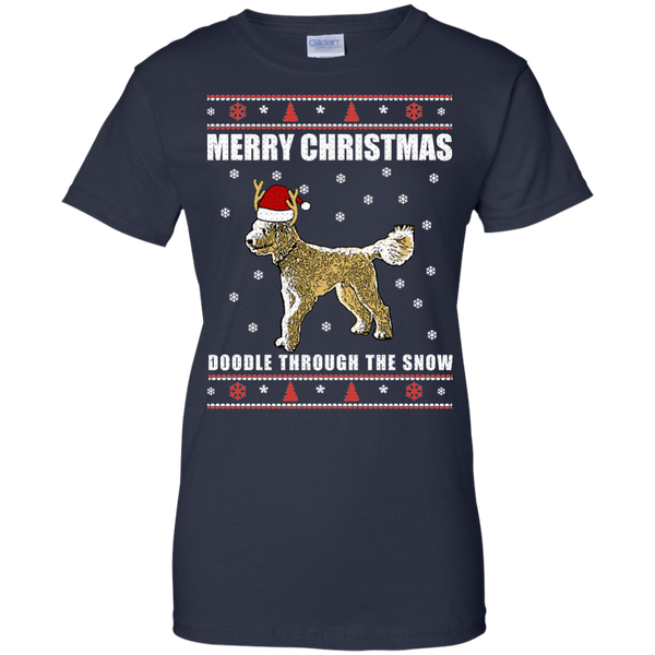 Doodle Through The Snow (Christmas Sweater) - Gildan Ladies' T-Shirt