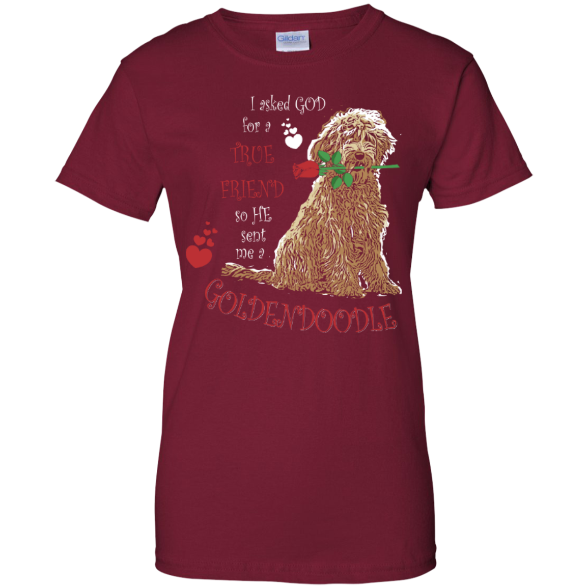 God Sent Me A Goldendoodle Ladies T Shirt