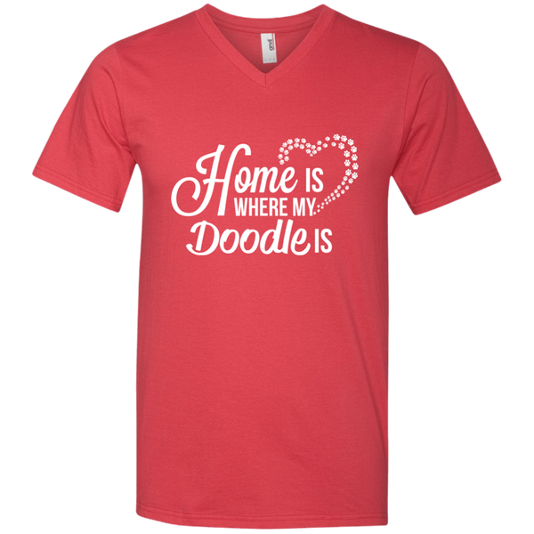 Home Is Where My Doodle Is - Men's V-Neck T-Shirt