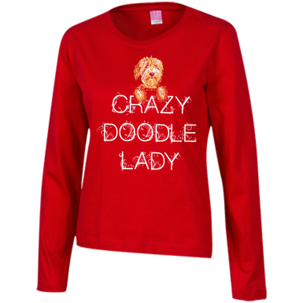 Crazy Doodle Lady - Ladies Long Sleeve T-Shirt