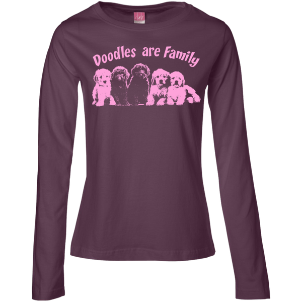 Doodles Are Family - Ladies Long Sleeve T-Shirt