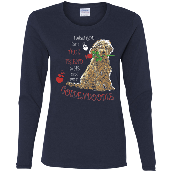 God Sent Me a Goldendoodle - Ladies Long Sleeve