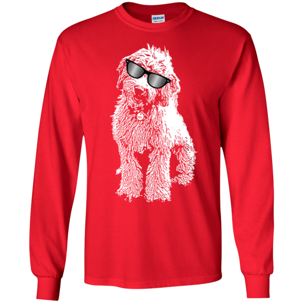 Doodle With Glasses - Long Sleeve Gildan Tshirt