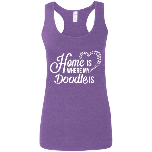 Home Is Where My Doodle Is - Gildan Ladies' Racerback Tank