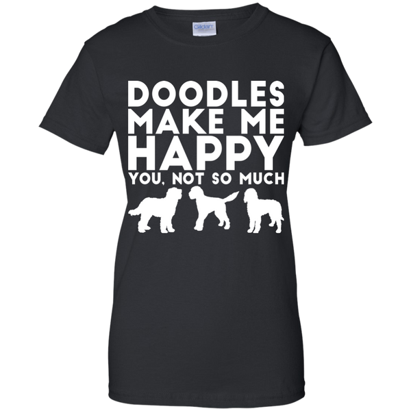 Doodles Make Me Happy - Gildan Ladies' T-Shirt
