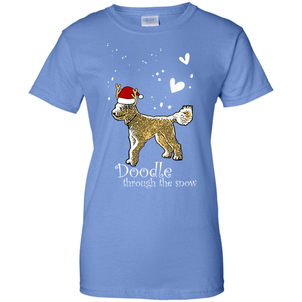 Doodle Through The Snow - Gildan Ladies T-Shirt