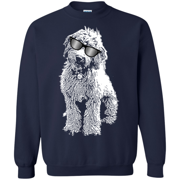 Doodle With Glasses - Gildan Crewneck Sweatshirt