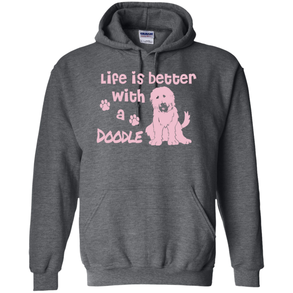 Life Is Better With A Doodle (Pink) - Gildan Hoodie