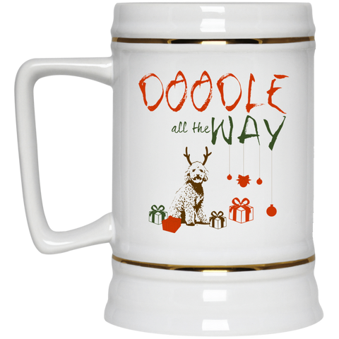 Doodle All The Way Beer Stein 22oz.