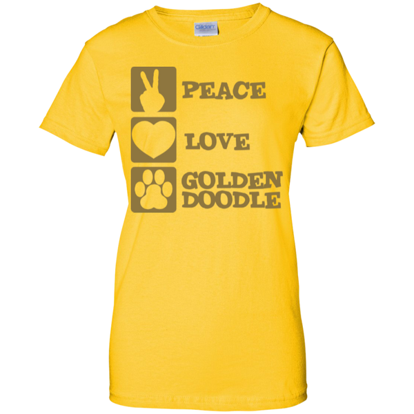 Peace Love Goldendoodle - Gildan Ladies T-Shirt