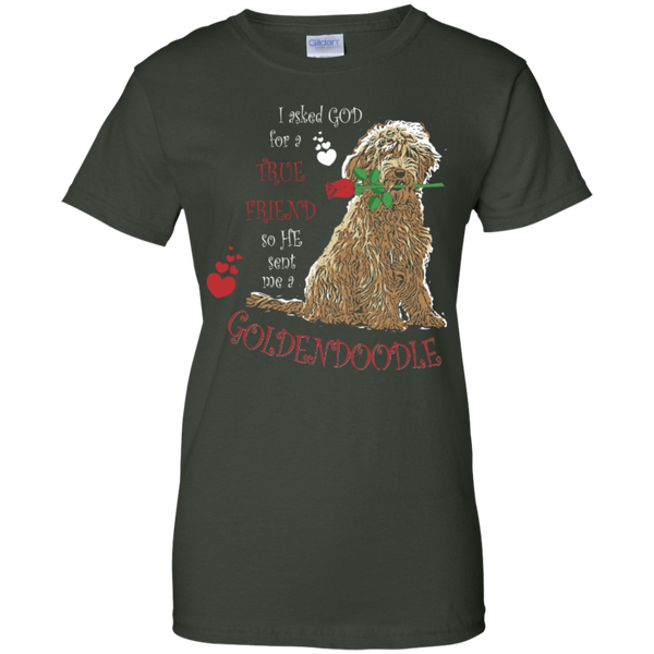 God Sent Me A Goldendoodle - Ladies T-Shirt