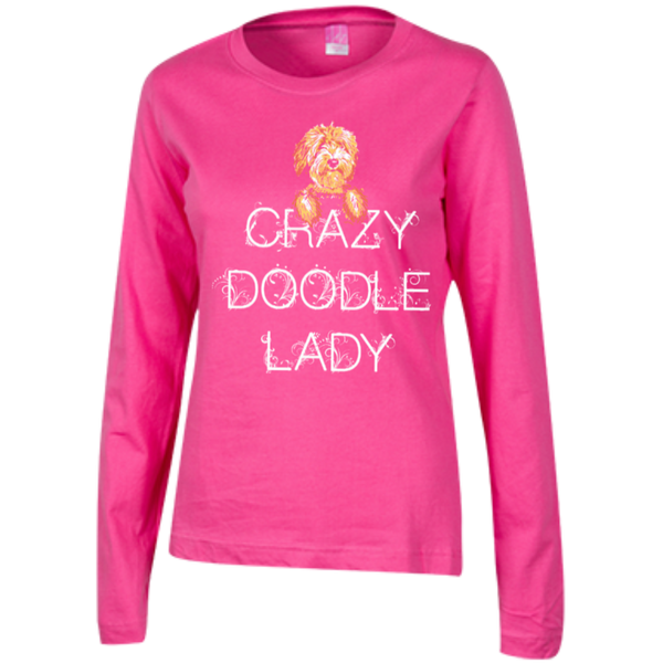 Crazy Doodle Lady - Ladies Long Sleeve T-Shirt