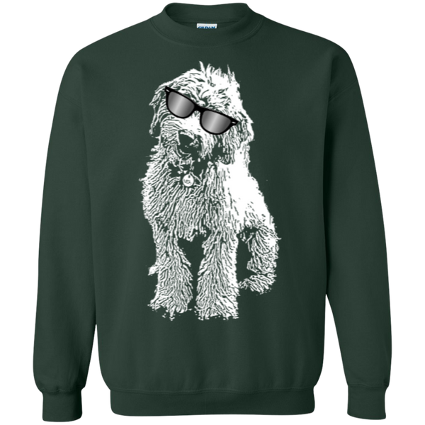 Doodle With Glasses - Gildan Crewneck Sweatshirt