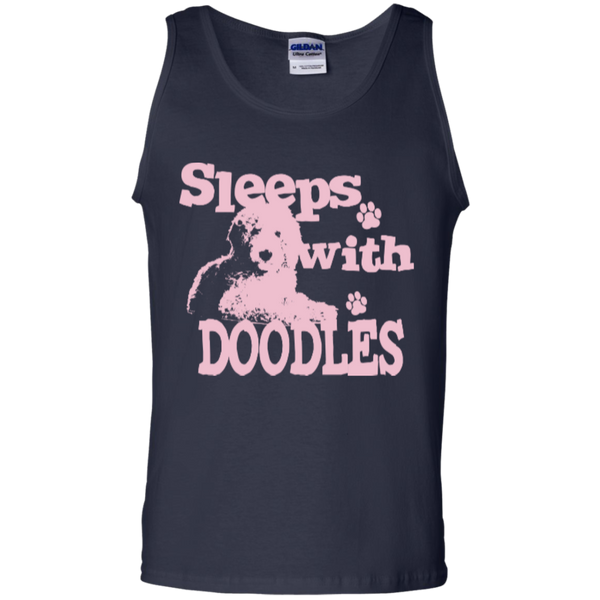Sleeps With Doodles (Pink) - Gildan Tank Top