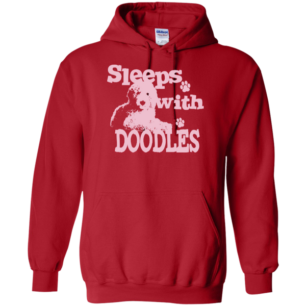 Sleeps With Doodles (Pink) - Gildan Hoodie
