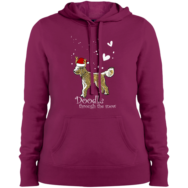 Doodle Through The Snow -  Ladies Hooded Sweatshirt