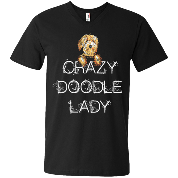 Crazy Doodle Lady - Men's V-Neck