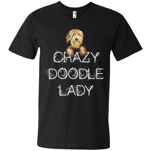 Crazy Doodle Lady - Men's V-Neck