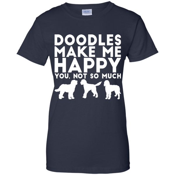 Doodles Make Me Happy - Gildan Ladies' T-Shirt