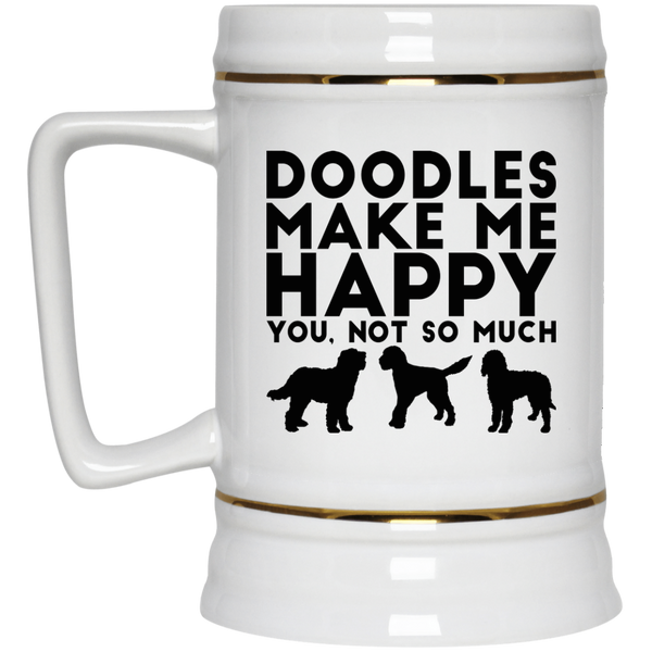Doodles Make Me Happy Beer Stein 22oz.