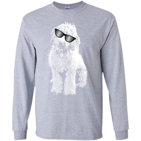 Doodle With Glasses - Long Sleeve Gildan Tshirt
