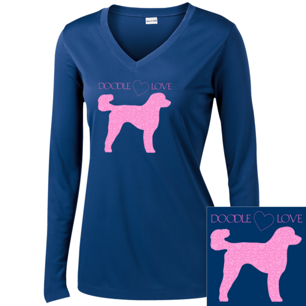 Doodle Love - Ladies Long Sleeve V-Neck