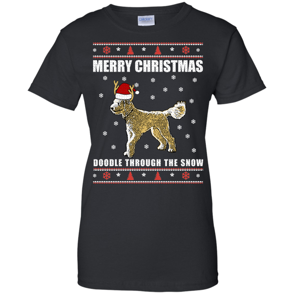 Doodle Through The Snow (Christmas Sweater) - Gildan Ladies' T-Shirt