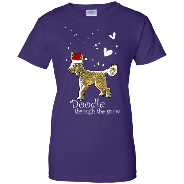 Doodle Through The Snow - Gildan Ladies T-Shirt