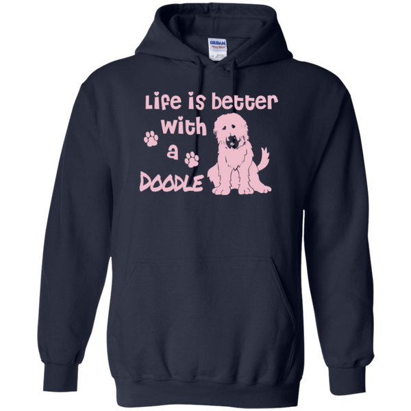 Life Is Better With A Doodle (Pink) - Gildan Hoodie