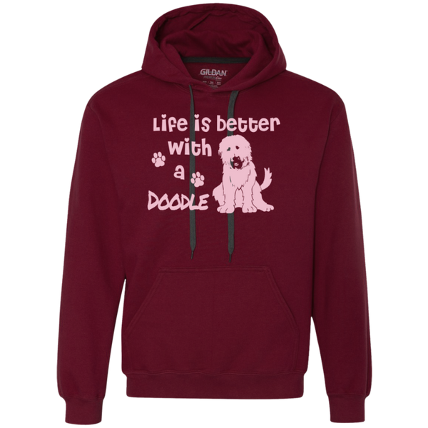 Life Is Better With A Doodle (Pink) - Heavyweight Fleece Sweatshirt