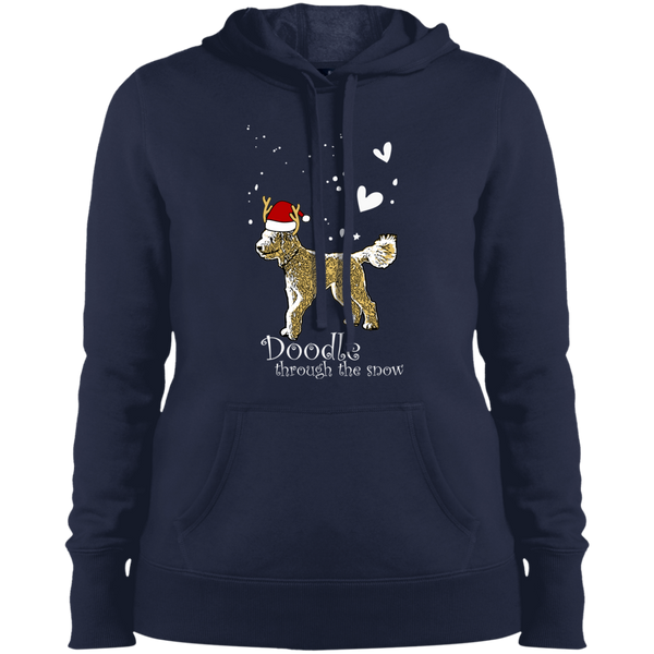 Doodle Through The Snow -  Ladies Hooded Sweatshirt