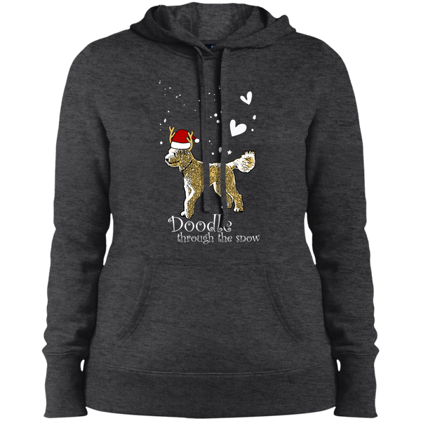 Doodle Through The Snow -  Ladies Hooded Sweatshirt