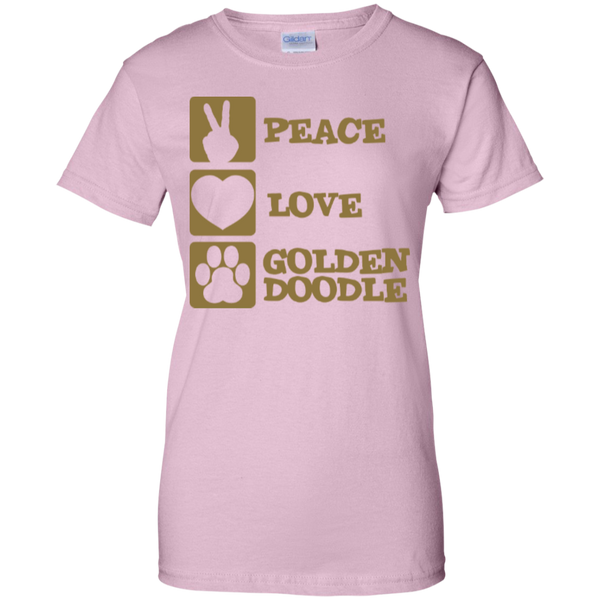 Peace Love Goldendoodle - Gildan Ladies T-Shirt