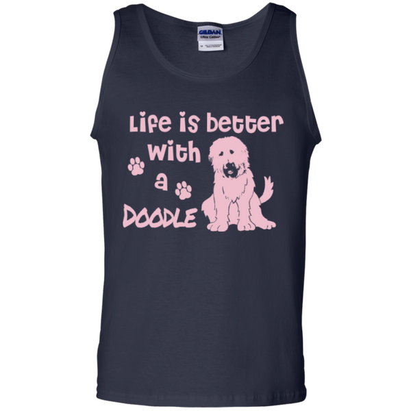 Life Is Better With A Doodle (Pink) - Gildan Tank Top