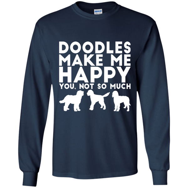 Doodles Make Me Happy - Gildan LS T-Shirt