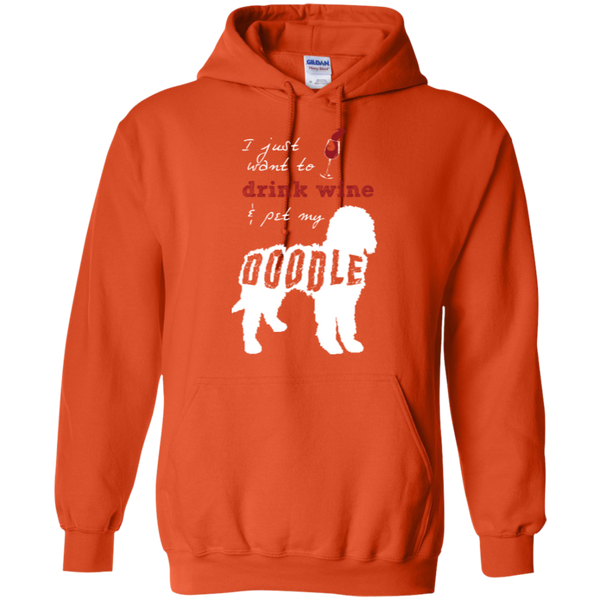 Drink Wine And Pet My Doodle - Gildan Hoodie