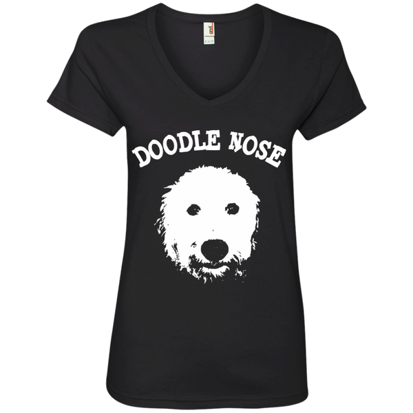 Doodle Nose - Ladies' V-Neck T-Shirt