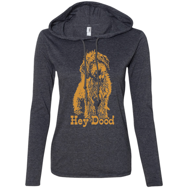 Hey Dood Ladies' LS T-Shirt Hoodie