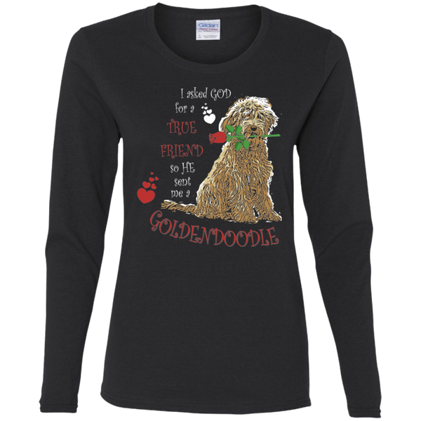 God Sent Me a Goldendoodle - Ladies Long Sleeve
