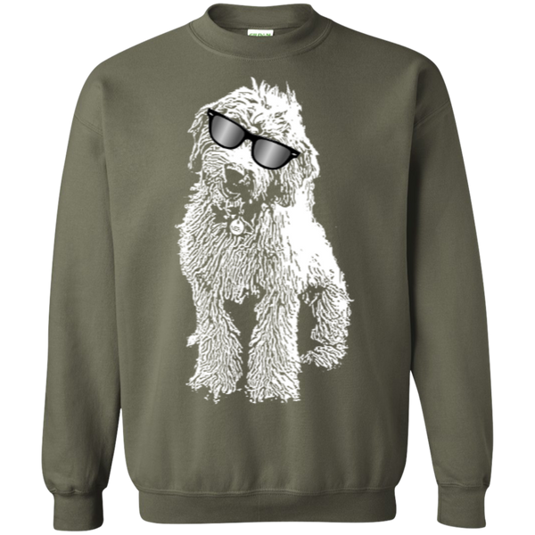 Doodle With Glasses - Gildan Crewneck Sweatshirt