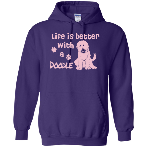 Life Is Better With A Doodle (Pink) - Gildan Hoodie