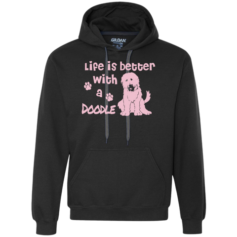 Life Is Better With A Doodle (Pink) - Heavyweight Fleece Sweatshirt