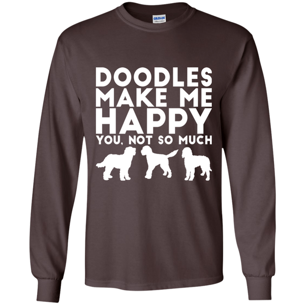 Doodles Make Me Happy - Gildan LS T-Shirt