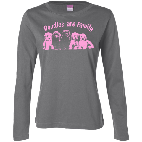 Doodles Are Family - Ladies Long Sleeve T-Shirt
