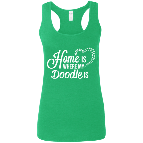 Home Is Where My Doodle Is - Gildan Ladies' Racerback Tank