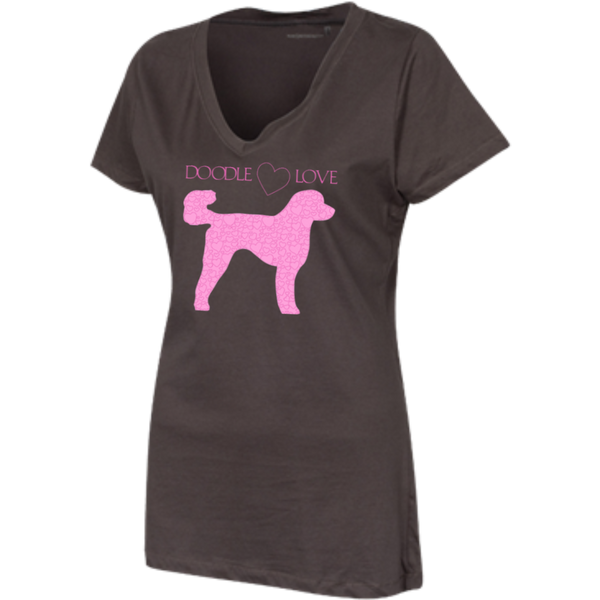 Doodle Love - Womens V-Neck T-Shirt