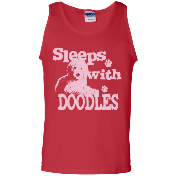 Sleeps With Doodles (Pink) - Gildan Tank Top