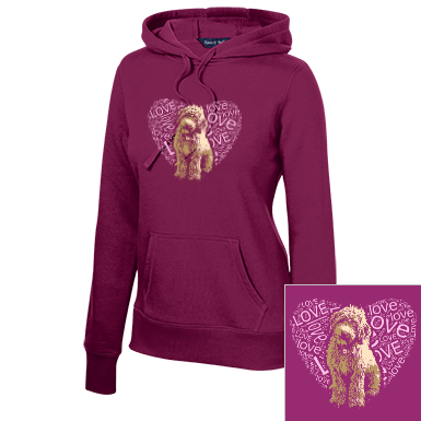 I LOVE Doodles - Ladies Hooded Sweatshirt